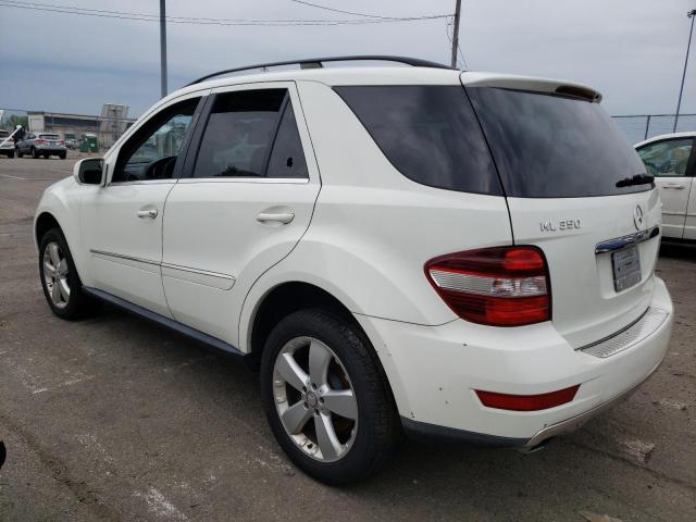 4JGBB8GB2AA609526 - 2010 MERCEDES-BENZ ML 350 4MATIC WHITE photo 2