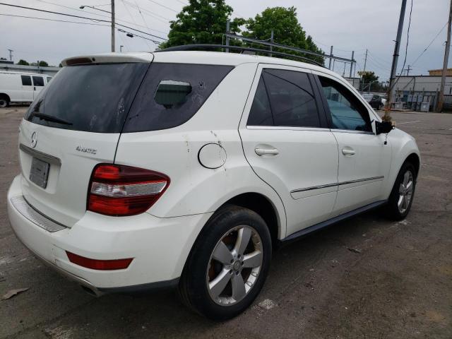 4JGBB8GB2AA609526 - 2010 MERCEDES-BENZ ML 350 4MATIC WHITE photo 3