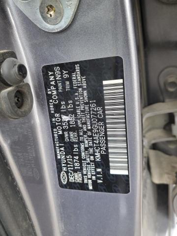 KMHCT4AE9GU077261 - 2016 HYUNDAI ACCENT SE GRAY photo 12