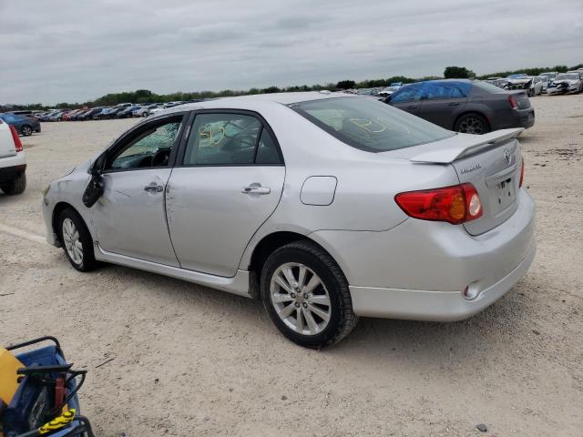 1NXBU40E99Z162260 - 2009 TOYOTA COROLLA BASE SILVER photo 2