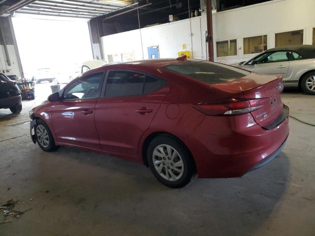 KMHD74LF9HU121503 - 2017 HYUNDAI ELANTRA SE RED photo 2