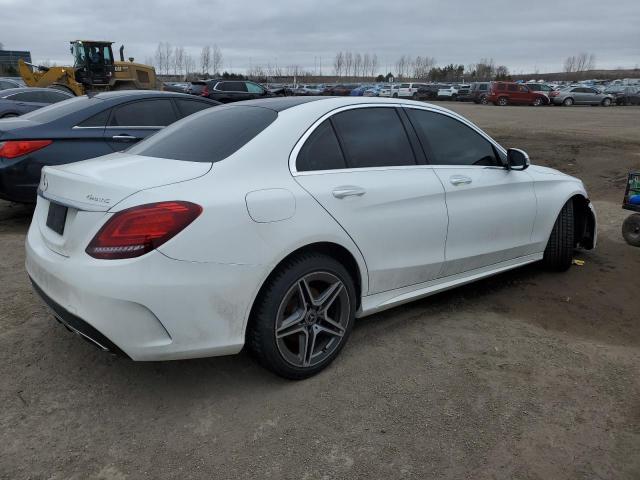 55SWF8EB5LU331114 - 2020 MERCEDES-BENZ C 300 4MATIC WHITE photo 3