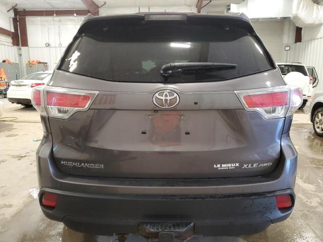 5TDJKRFH7FS171575 - 2015 TOYOTA HIGHLANDER XLE Boz foto 6