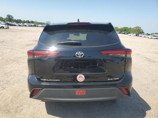 5TDGZRBH3NS595250 - 2022 TOYOTA HIGHLANDER XLE BLACK photo 6