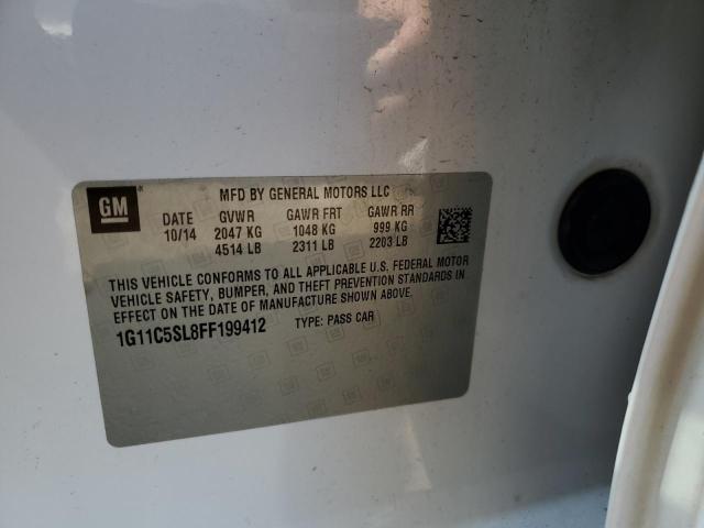 1G11C5SL8FF199412 - 2015 CHEVROLET MALIBU 1LT WHITE photo 12