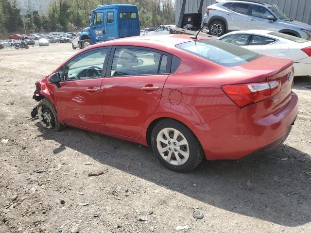 KNADN4A32D6169813 - 2013 KIA RIO EX RED photo 2