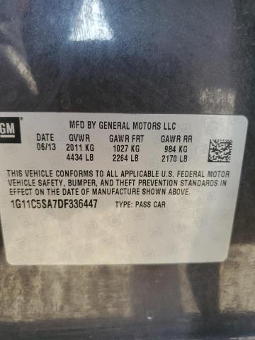 1G11C5SA7DF336447 - 2013 CHEVROLET MALIBU 1LT 灰色 照片 12