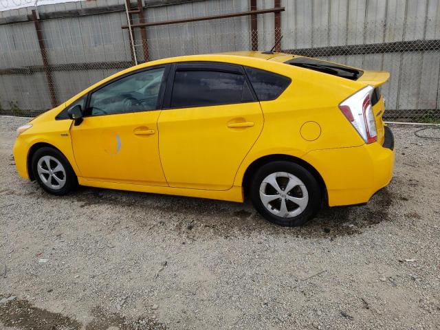 JTDKN3DU9E1819289 - 2014 TOYOTA PRIUS YELLOW photo 2