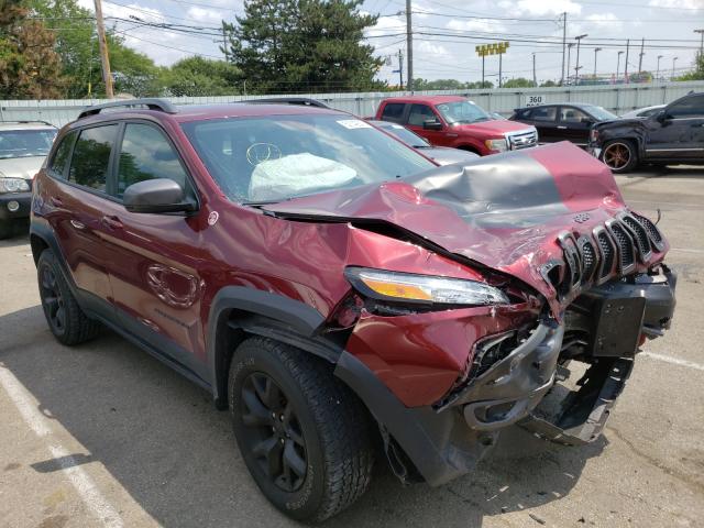 1C4PJMBX8JD598216 - 2018 JEEP CHEROKEE TRAILHAWK BURGUNDY photo 1