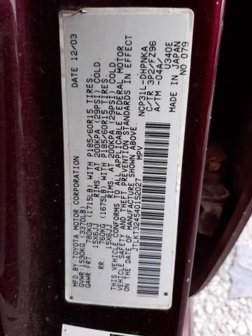 JTLKT324540152027 - 2004 TOYOTA SCION XB 紫色 照片 12