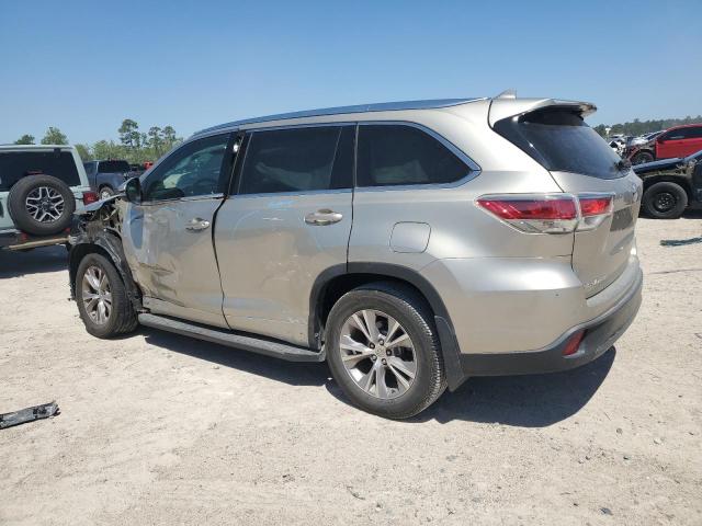 5TDKKRFH4ES009843 - 2014 TOYOTA HIGHLANDER XLE CREAM photo 2