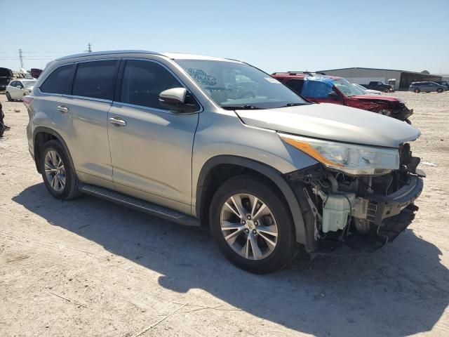 5TDKKRFH4ES009843 - 2014 TOYOTA HIGHLANDER XLE CREAM photo 4