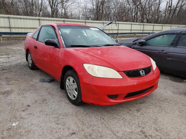 1HGEM22155L071827 - 2005 HONDA CIVIC DX VP RED photo 1