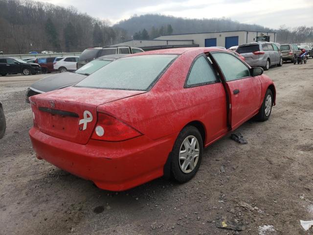 1HGEM22155L071827 - 2005 HONDA CIVIC DX VP RED photo 4