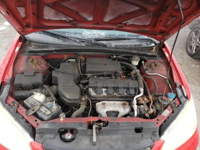1HGEM22155L071827 - 2005 HONDA CIVIC DX VP RED photo 7