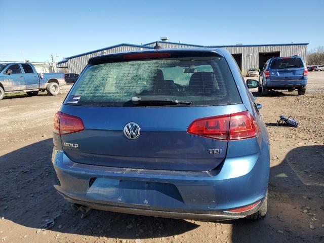 3VWRA7AUXFM046355 - 2015 VOLKSWAGEN GOLF TDI BLUE photo 6