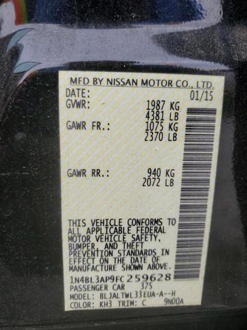 1N4BL3AP9FC259628 - 2015 NISSAN ALTIMA 3.5S BLACK photo 13