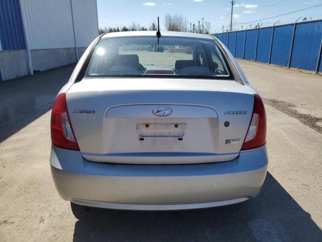 KMHCN45C29U297055 - 2009 HYUNDAI ACCENT GLS SILVER photo 6