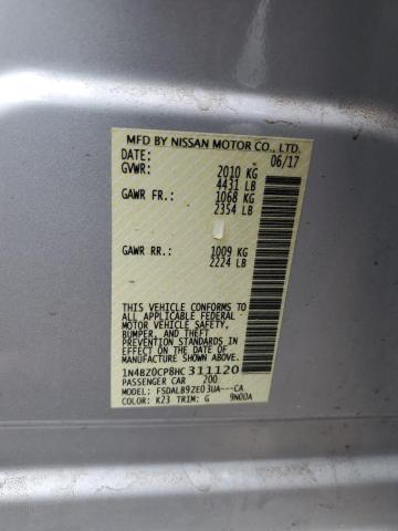 1N4BZ0CP8HC311120 - 2017 NISSAN LEAF S GRAY photo 12