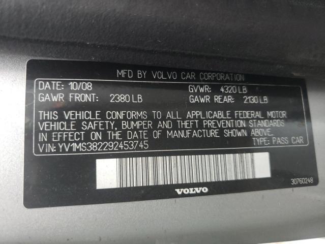 YV1MS382292453745 - 2009 VOLVO S40 2.4I SILVER photo 12