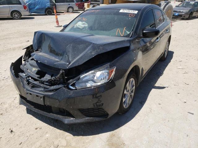 3N1AB7APXKL610905 - 2019 NISSAN SENTRA S BLACK photo 2