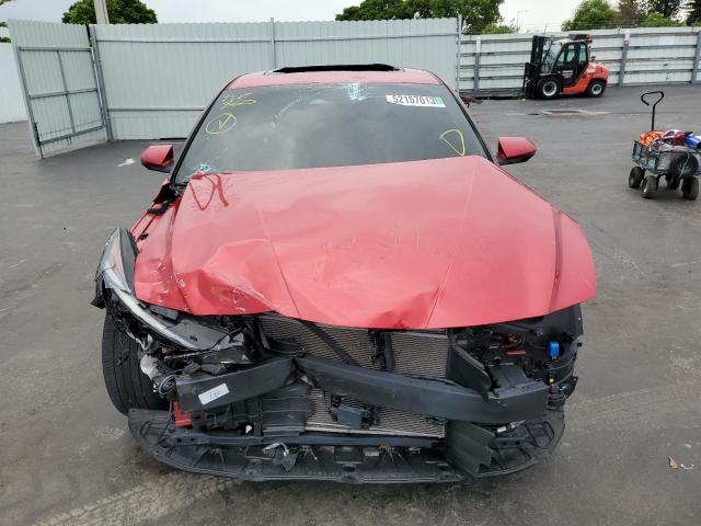 5NPLP4AG6MH000928 - 2021 HYUNDAI ELANTRA LIMITED RED photo 5