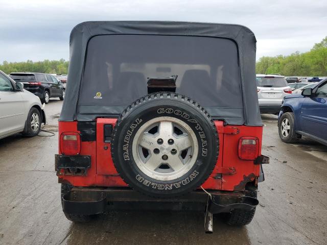 1J4FY19P1SP289399 - 1995 JEEP WRANGLER / S RED photo 6