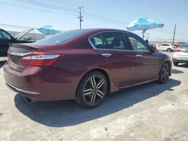 1HGCR2F52HA175312 - 2017 HONDA ACCORD SPORT MAROON photo 3