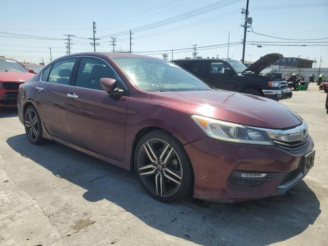 1HGCR2F52HA175312 - 2017 HONDA ACCORD SPORT MAROON photo 4