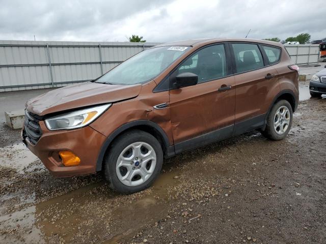 1FMCU0F74HUC00563 - 2017 FORD ESCAPE S BROWN photo 1