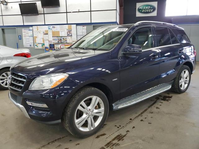 4JGDA5HBXCA015505 - 2012 MERCEDES-BENZ ML 350 4MATIC BLACK photo 1