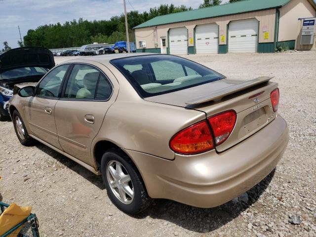 1G3NL52F33C321576 - 2003 OLDSMOBILE ALERO GL GOLD photo 2