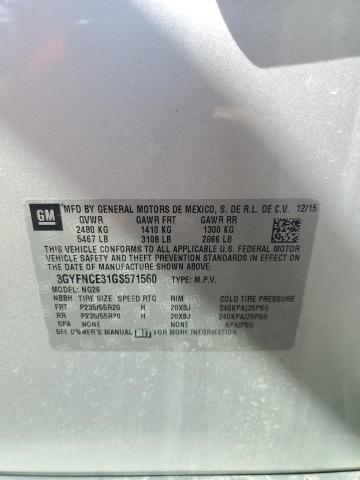 3GYFNCE31GS571560 - 2016 CADILLAC SRX PERFORMANCE COLLECTION 银色 照片 12