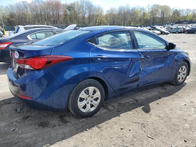 5NPDH4AE9GH673927 - 2016 HYUNDAI ELANTRA SE BLUE photo 3