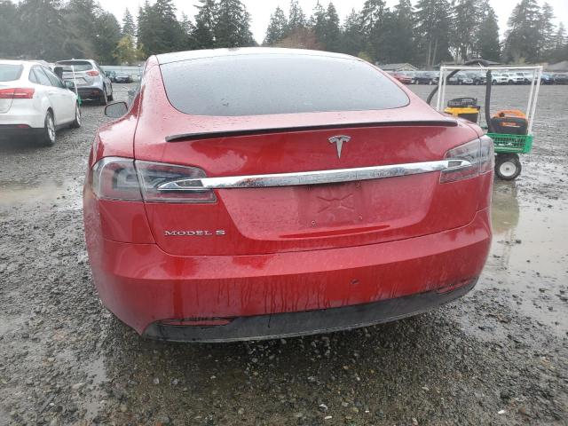 5YJSA1E26HF209598 - 2017 TESLA MODEL S წითელი ფოტო 6