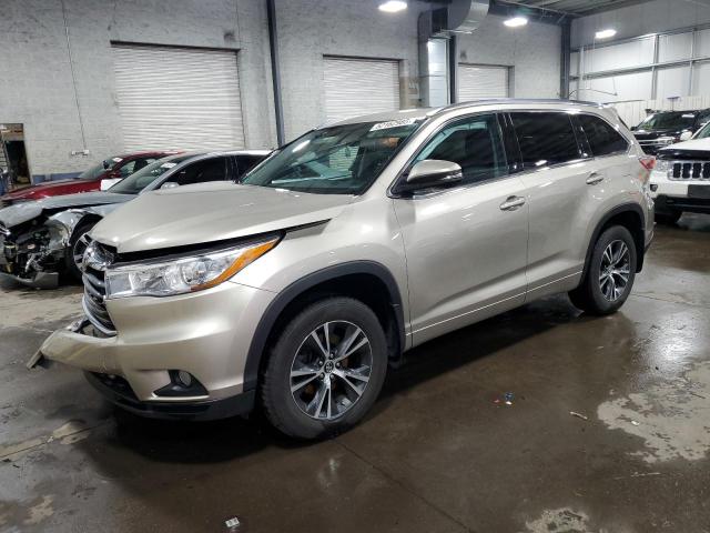 5TDJKRFH0GS343608 - 2016 TOYOTA HIGHLANDER XLE TAN photo 1