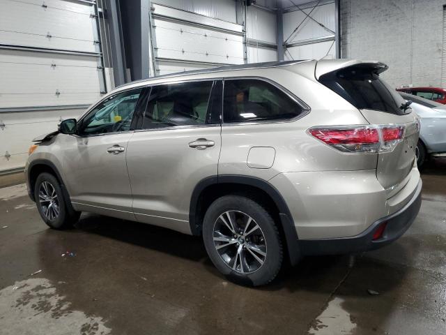 5TDJKRFH0GS343608 - 2016 TOYOTA HIGHLANDER XLE TAN photo 2