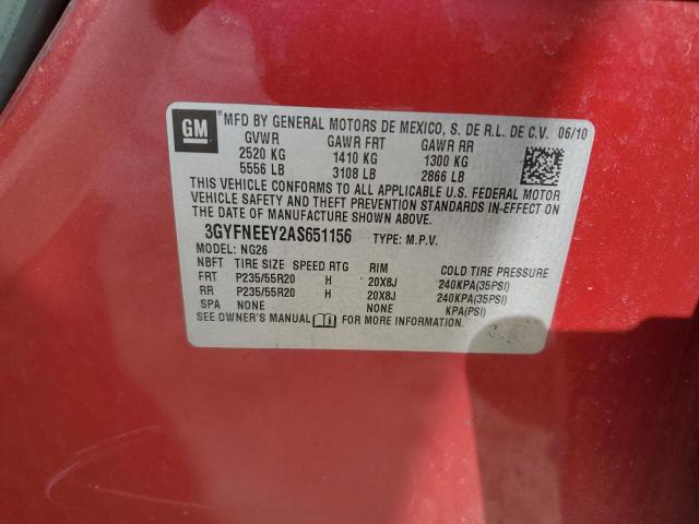 3GYFNEEY2AS651156 - 2010 CADILLAC SRX PERFORMANCE COLLECTION Bordeaux photo 13