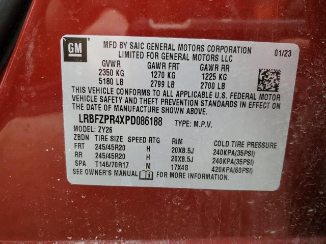 LRBFZPR4XPD086188 - 2023 BUICK ENVISION ESSENCE Qırmızı foto 12