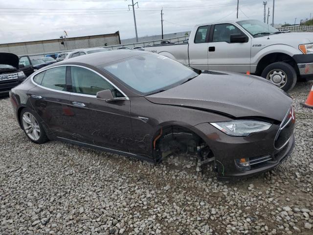 5YJSA1H19EFP51003 - 2014 TESLA MODEL S BROWN photo 4