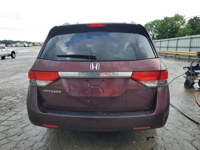 5FNRL5H69EB108498 - 2014 HONDA ODYSSEY EXL BURGUNDY photo 6