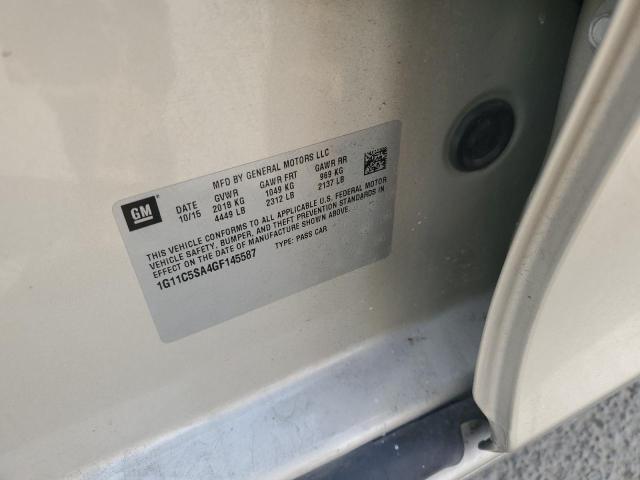 1G11C5SA4GF145587 - 2016 CHEVROLET MALIBU LIM LT 银色 照片 12