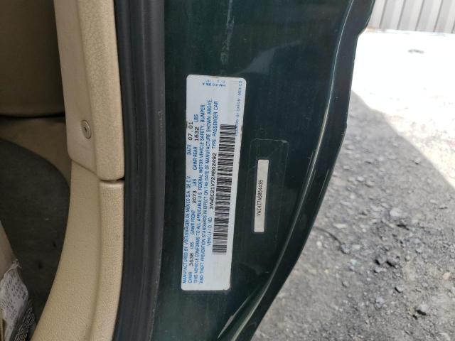 3VWDC21V72M802492 - 2002 VOLKSWAGEN CABRIO GLX 绿色 照片 12