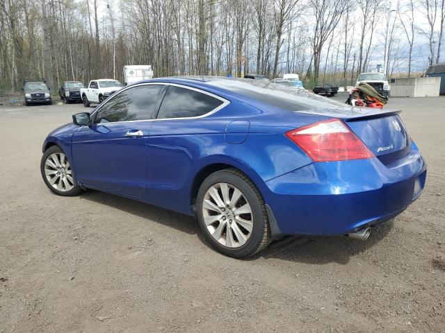 1HGCS22828A001180 - 2008 HONDA ACCORD EXL BLUE photo 2