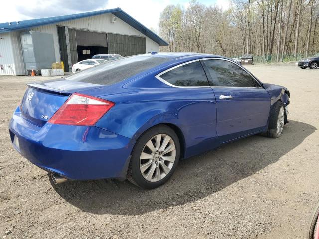 1HGCS22828A001180 - 2008 HONDA ACCORD EXL BLUE photo 3