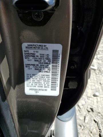 JN8DR09Y42W744186 - 2002 NISSAN PATHFINDER LE 棕色 照片 12