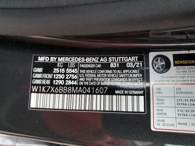 W1K7X6BB8MA041607 - 2021 MERCEDES-BENZ AMG GT 53 CHARCOAL photo 12