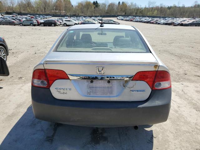 JHMFA36299S018658 - 2009 HONDA CIVIC HYBRID SILVER photo 6