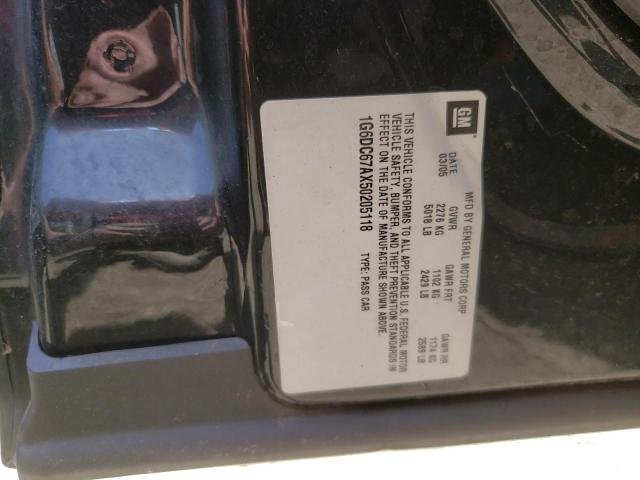 1G6DC67AX50205118 - 2005 CADILLAC STS BLACK photo 12