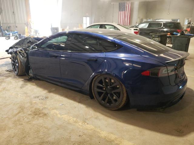 5YJSA1E67MF431452 - 2021 TESLA MODEL S Կապույտ լուսանկար 2